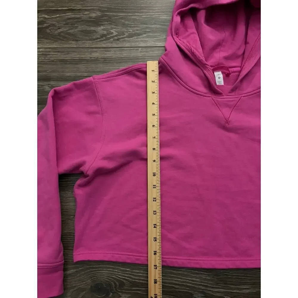 Lululemon All Yours Cropped Hoodie Sonic Pink size 18